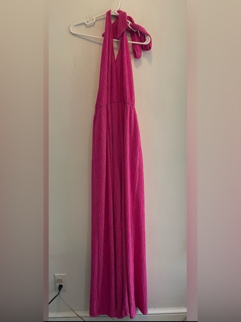 NWT Halter Jumpsuit by Fashion Nova Sz 1x • Pink, Sleeveless